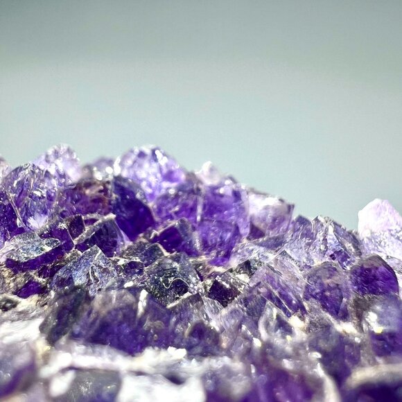 Natural Amethyst Crystal Cluster Raw Purple Quartz Geode - Picture 8 of 10